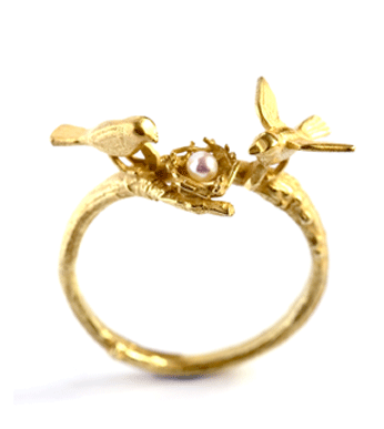 Two Bird & Nest Ring