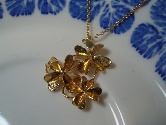 ALEX MONROE@3 Clover Cluster Necklace